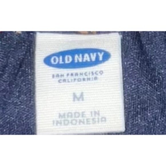 Old Navy Womens Floral Skirt M Navy & Red Elastic waist Knee length flare - Picture 3 of 3